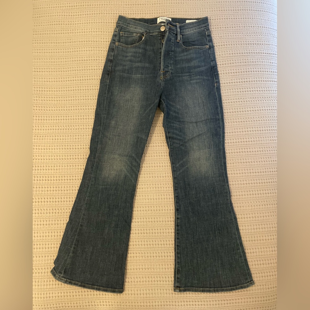 Frame Cropped Flare Jeans - Picture 2 of 2